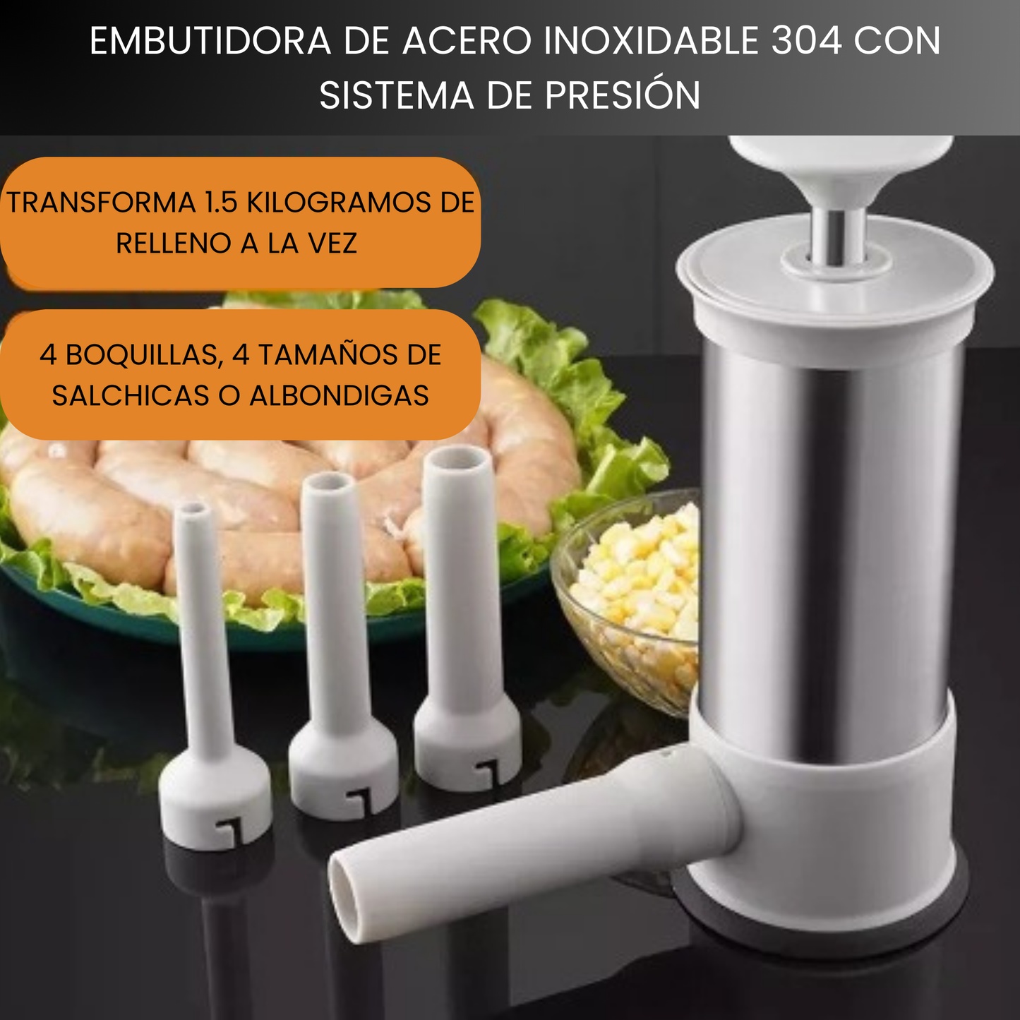 Embutidora Manual De Chorizos/Salchichas