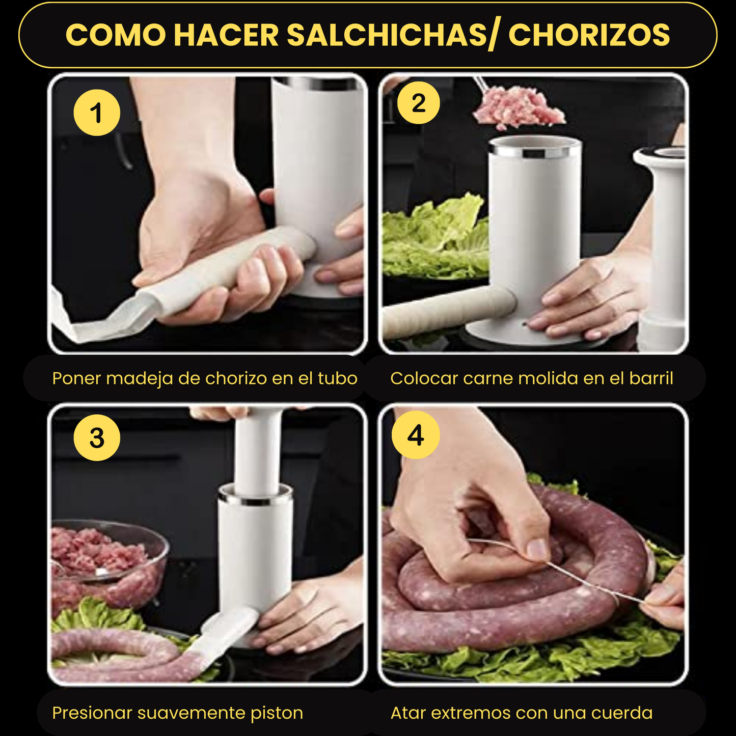 Embutidora Manual De Chorizos/Salchichas